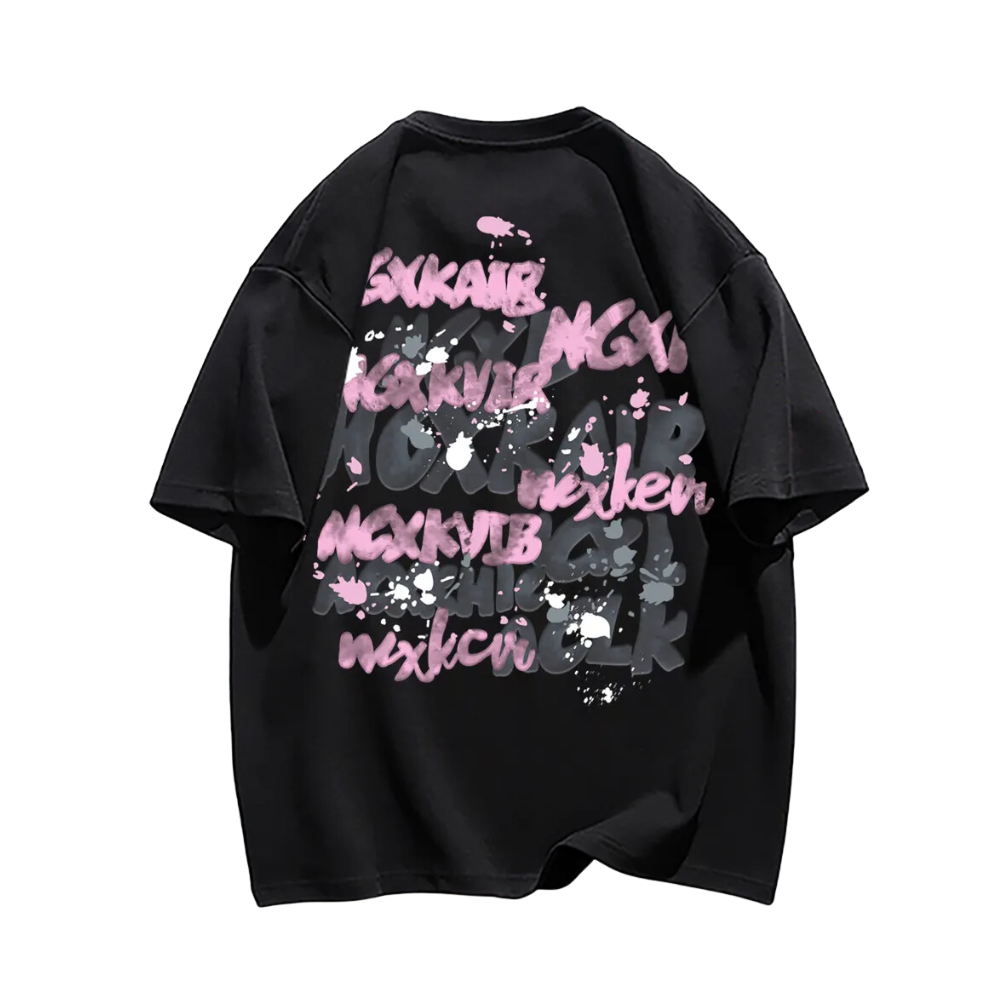 Street Bold Letter Graffiti T-shirt