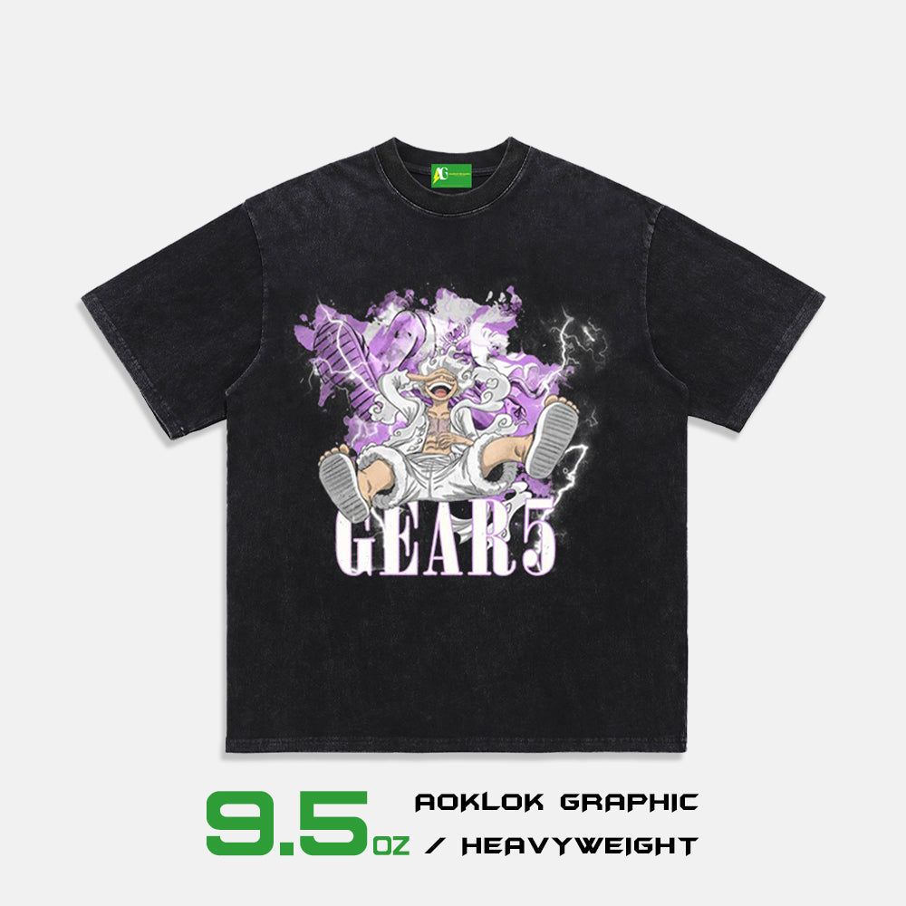 AG® Japanese Gear5 Characters Washed T-Shirt