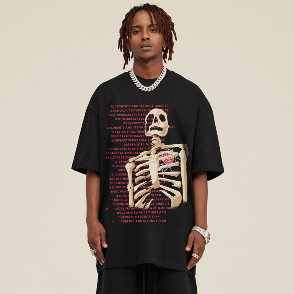 American Bold Skull Graphic T-Shirt