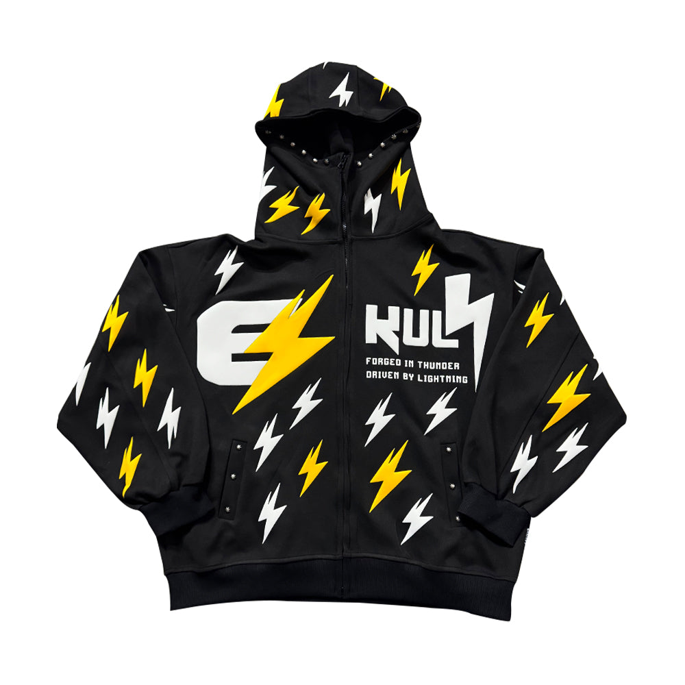 6Kull Full Puff Lightning Hoodie