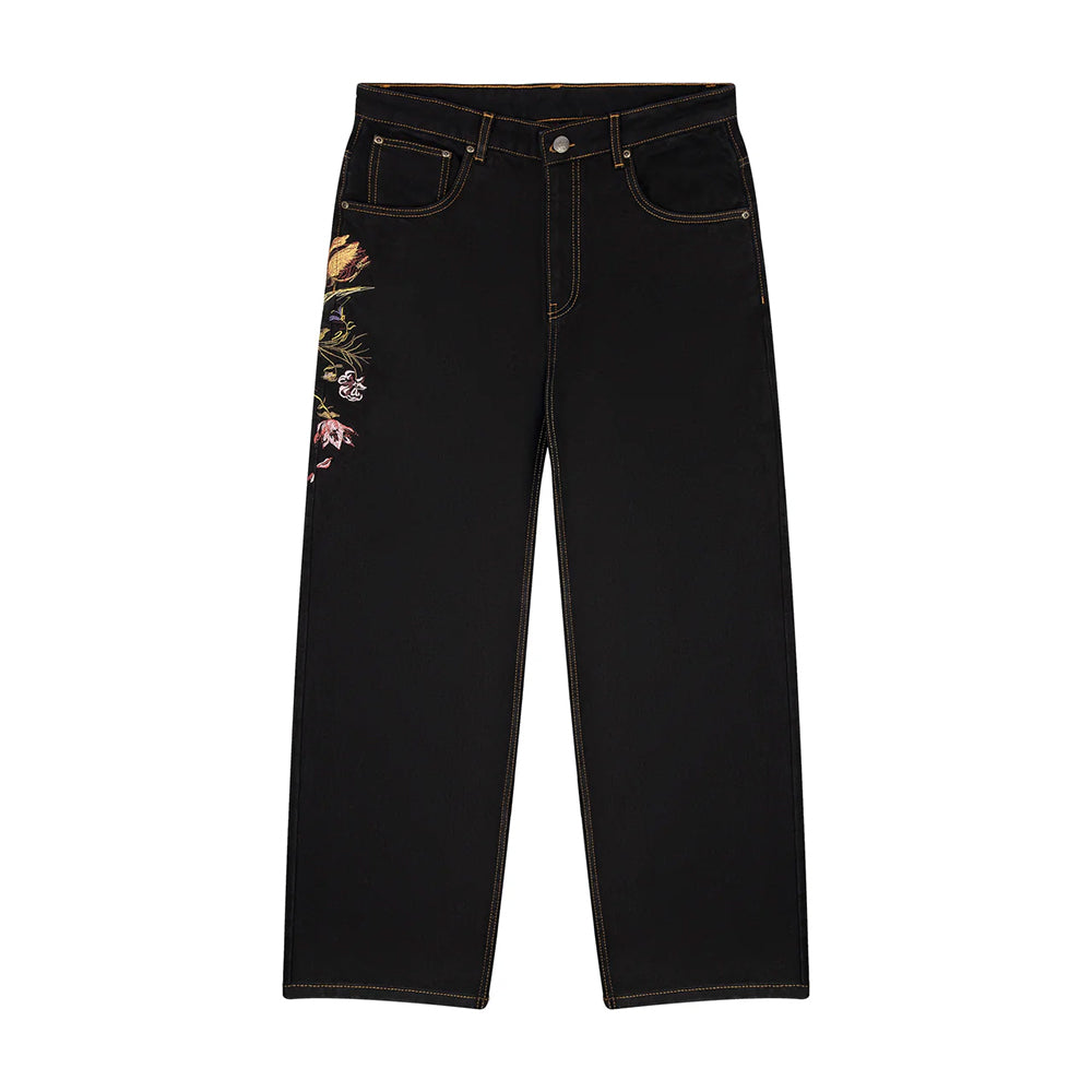 Evokyn Embroidered Denim Jeans with Floral Bloom
