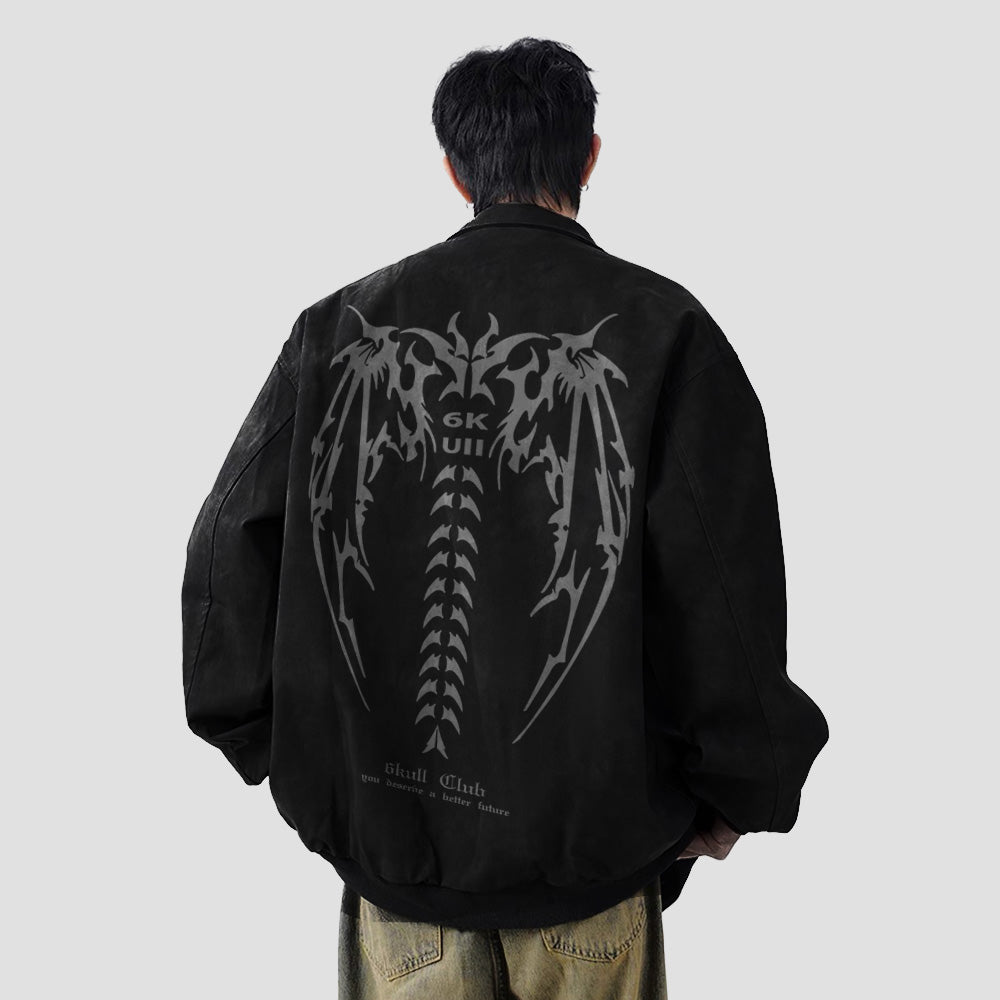 6Kull Suede bone wing FW24 Jacket