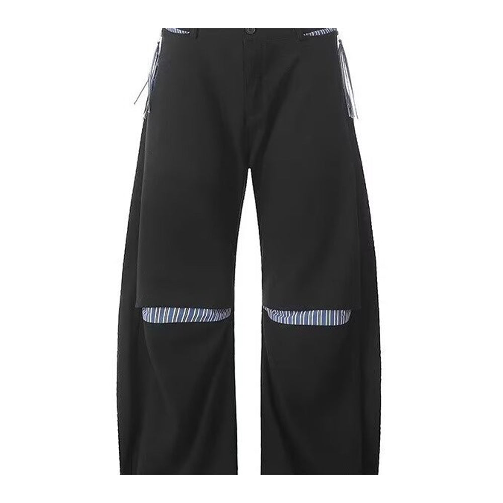 Cutline Contrast Panel Pants