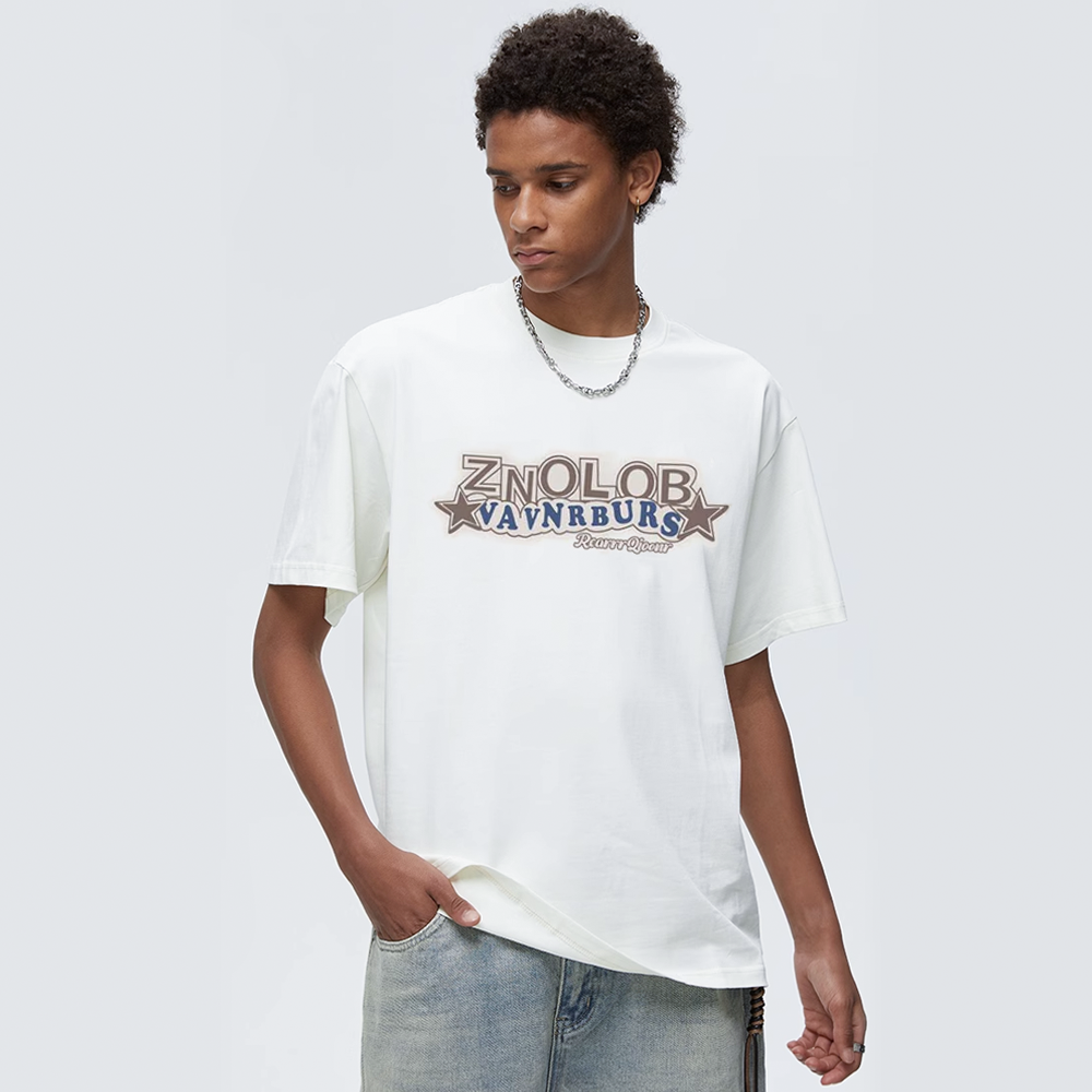 Stars Print Cotton T-Shirt