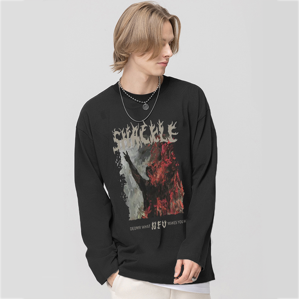 High Street Bold Graphic T-Shirt Long Sleeve Shirt