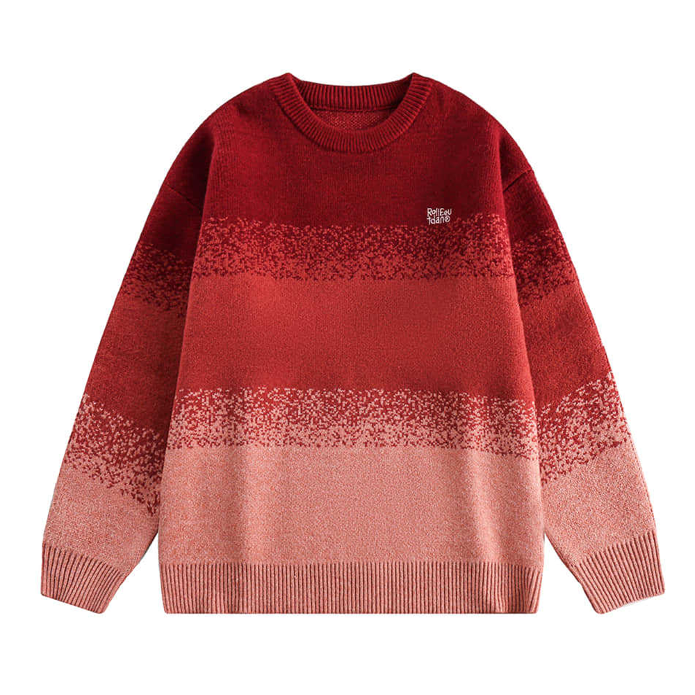 Gradient crewneck sweater