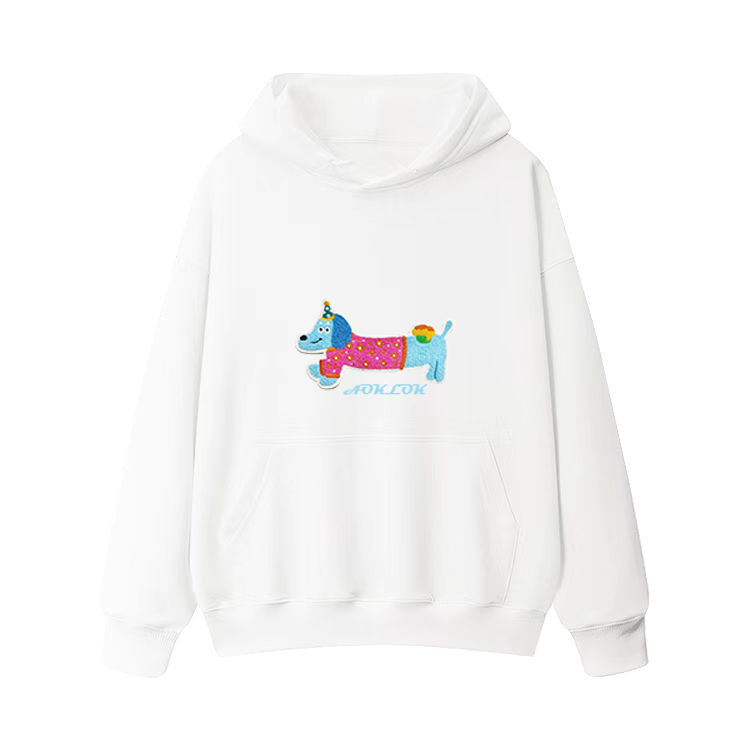 AG Embroidery Blue Dachshund Dog Hoodie