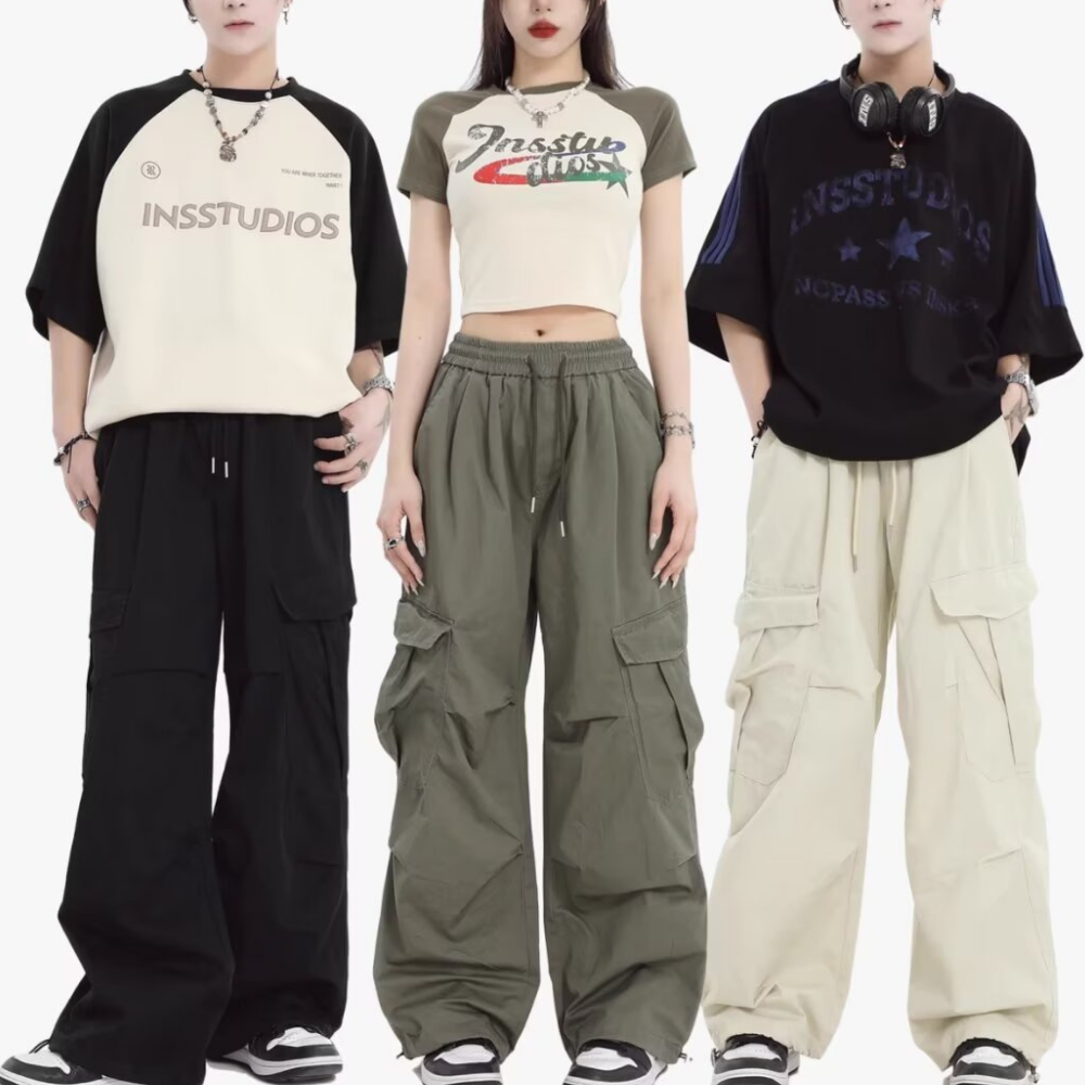 Couple's Cool Pleated Cargo Pants