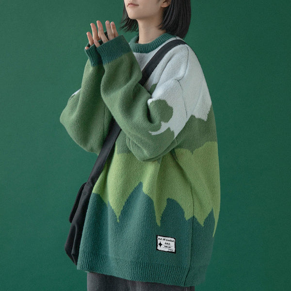 OOC' Color Match Wavy Sweater