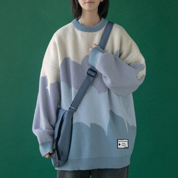 OOC' Color Match Wavy Sweater