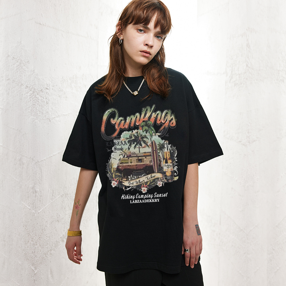 Vintage Landscape Print T-shirt