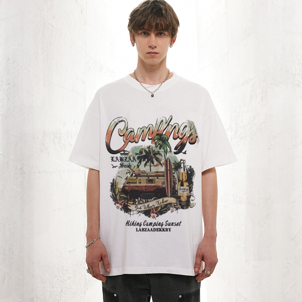 Vintage Landscape Print T-shirt