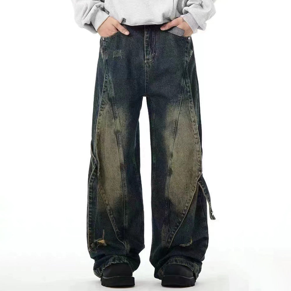 American High Street Vibe Heavy Industry Spliced Jeans