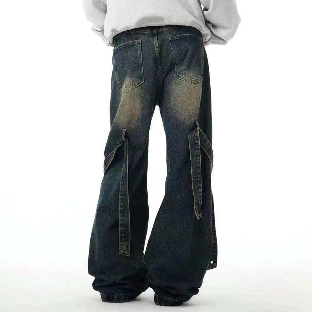 American High Street Vibe Heavy Industry Spliced Jeans