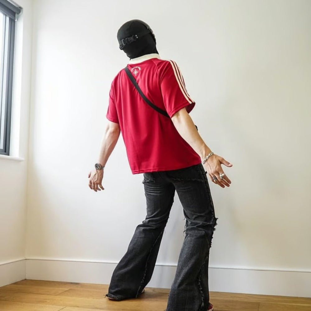 Hip Hop Letter V Neck T-Shirt