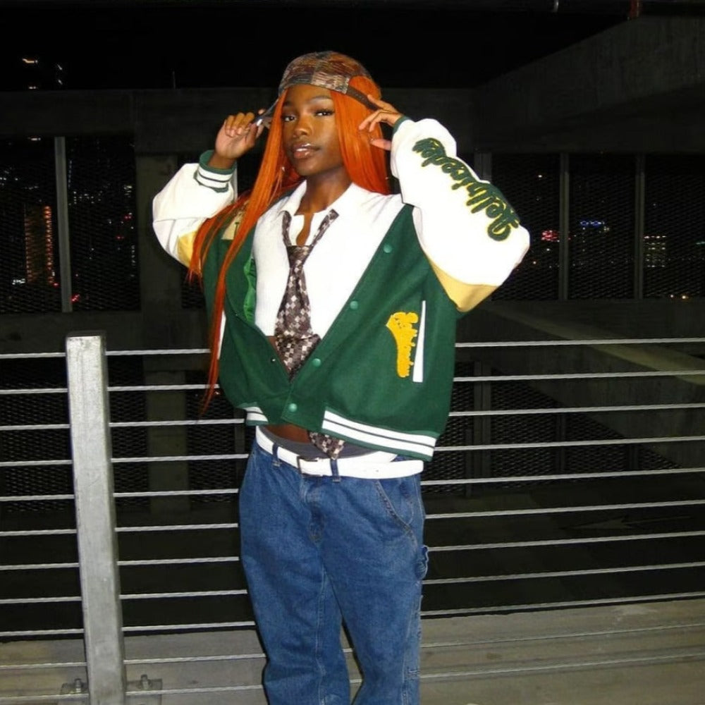 Japanese Contrast Color Artistic Jacket