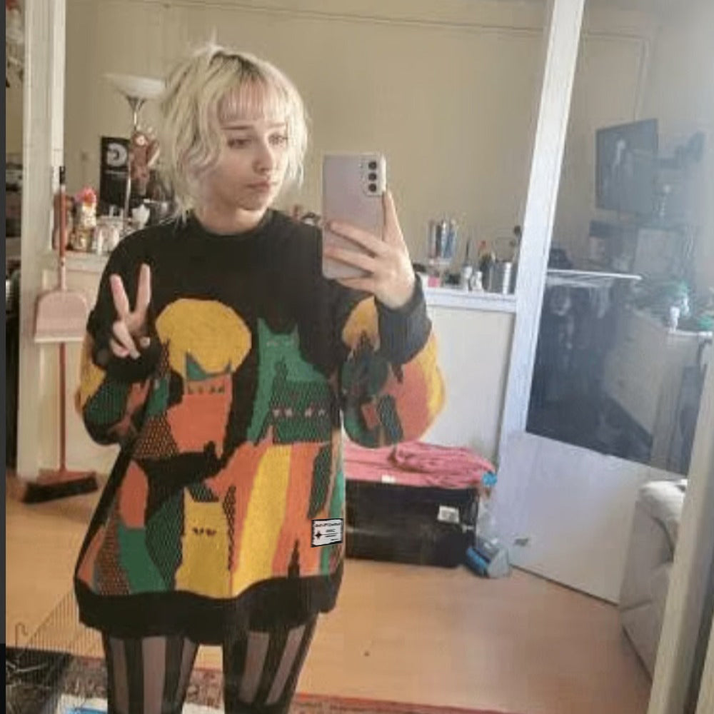 OOC' Vintage Cat Knitted Sweater
