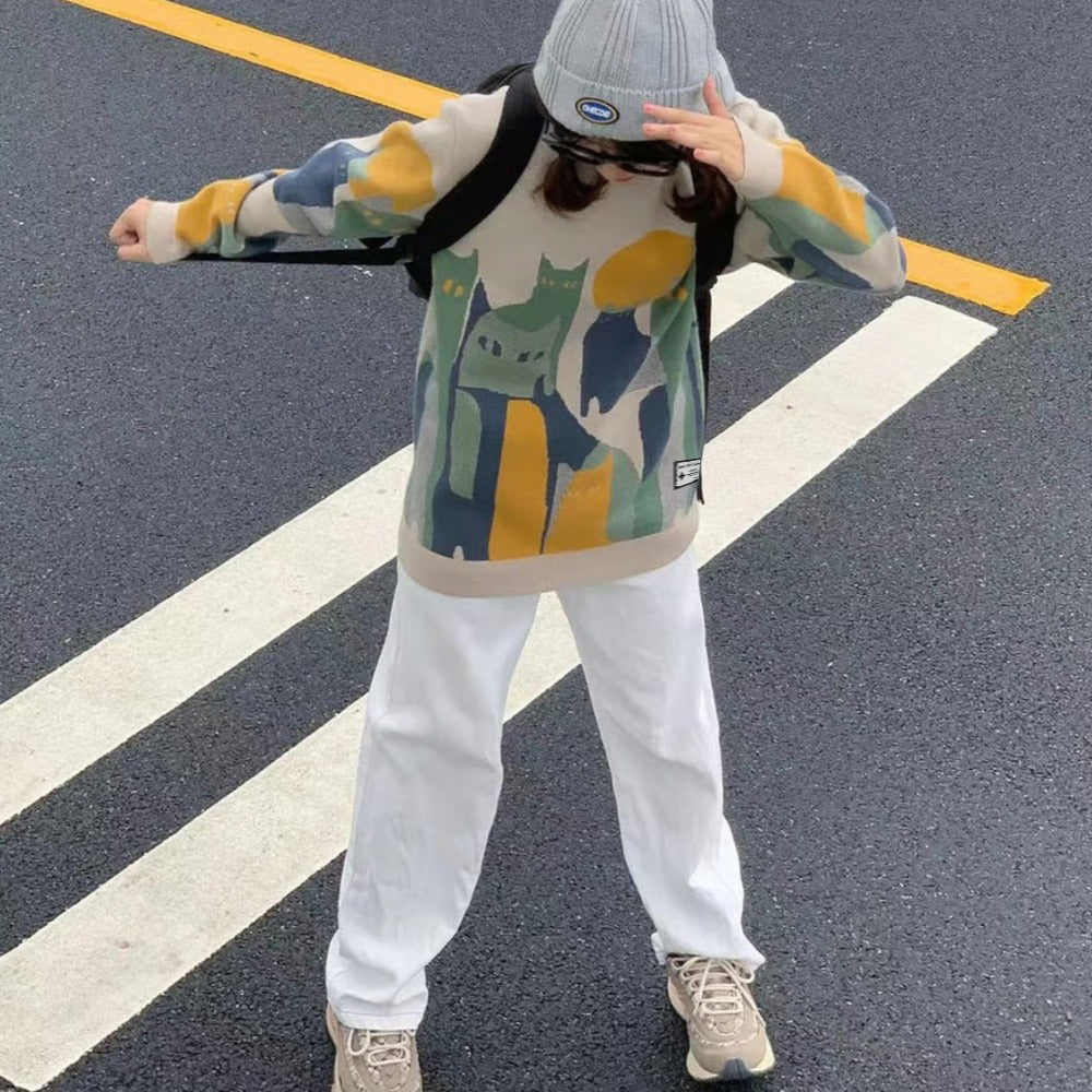 OOC' Vintage Cat Knitted Sweater