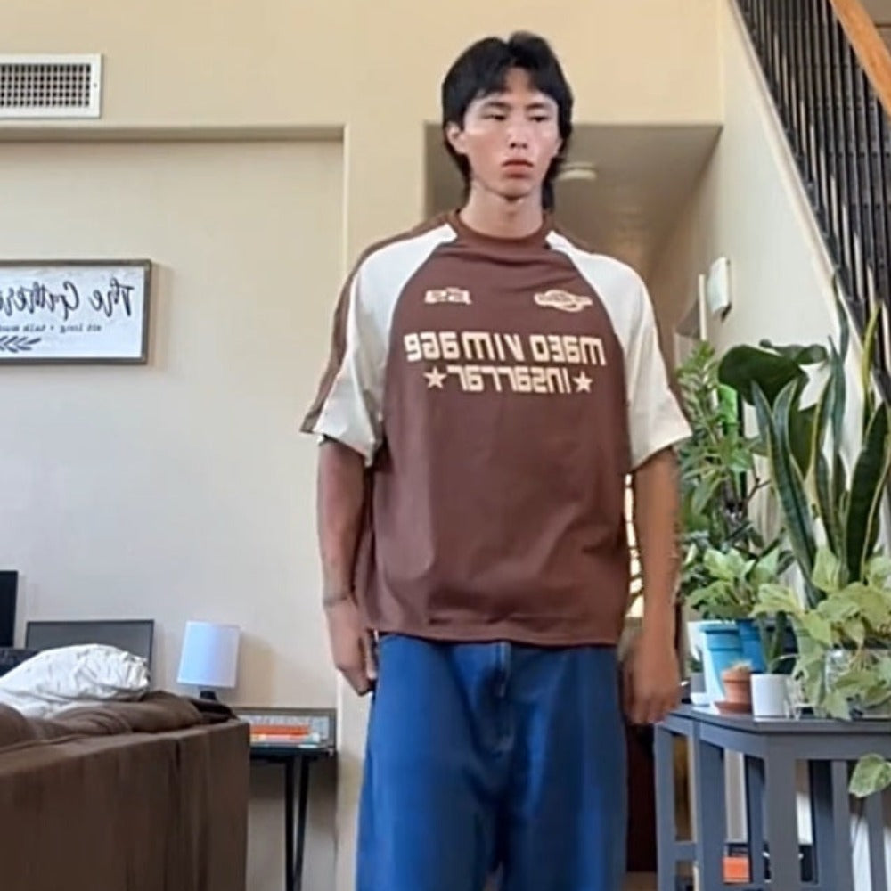 Retro All-match Color Contrast T-shirt