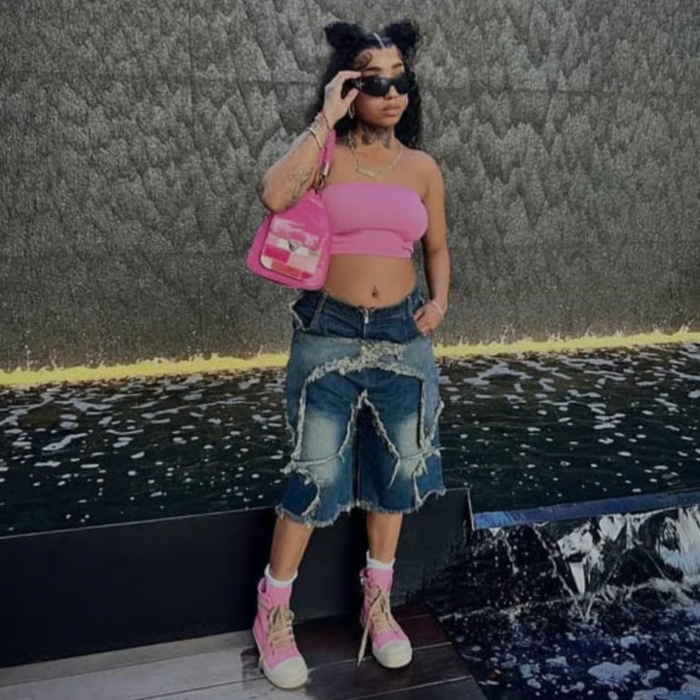 High Street Pentagram Patchwork Shorts