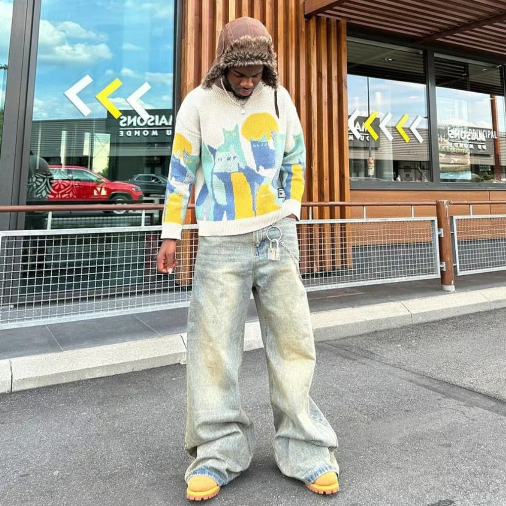 OOC' Vintage Cat Knitted Sweater