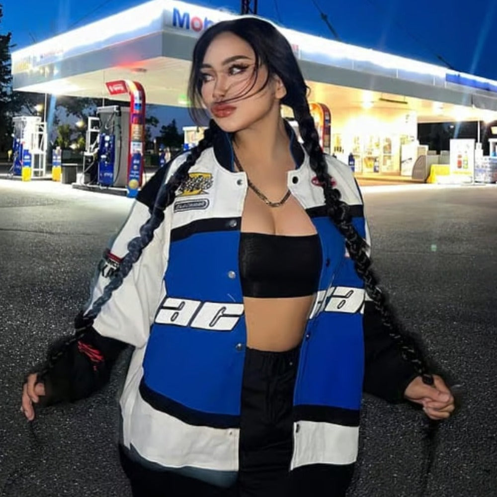 Vintage Street BlackAir Motorcycle Varsity Jacket