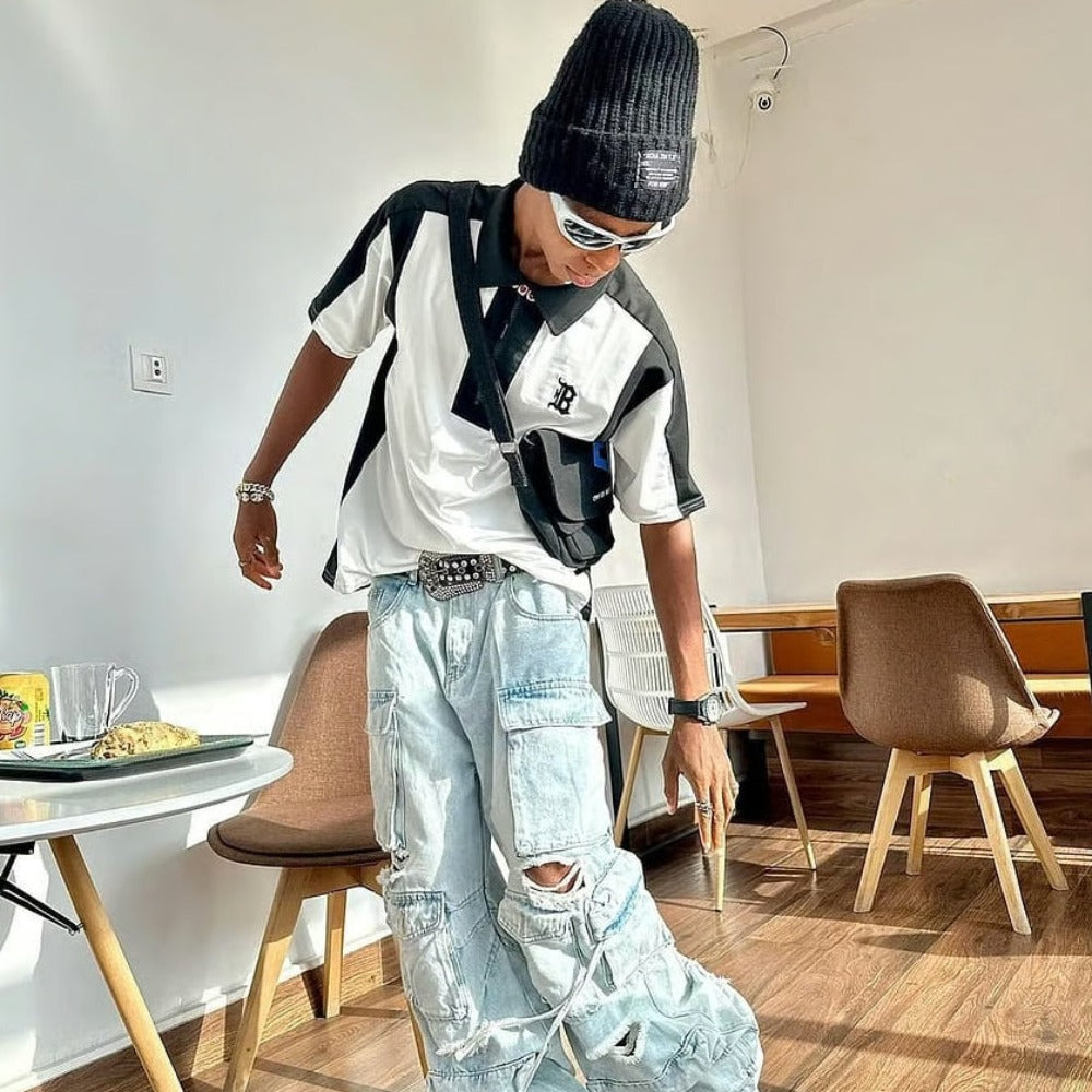 Vintage Premium Panel Polo Shirt