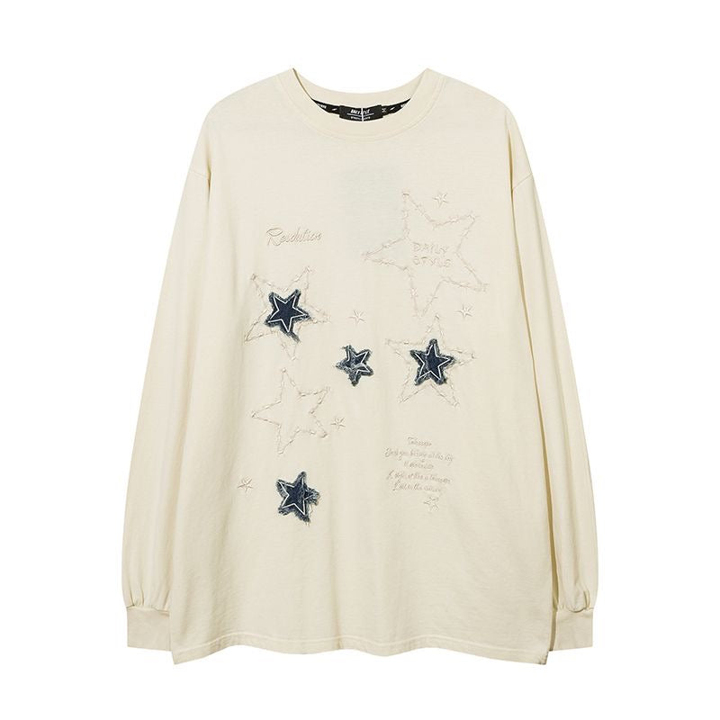 AG American Retro Embroidery Stars Shine Long Sleeves
