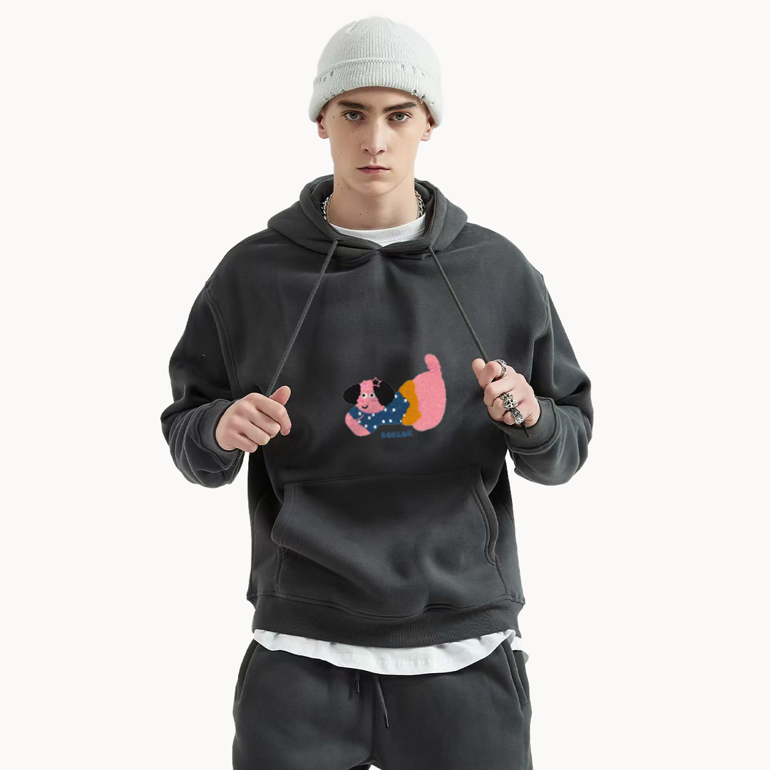 AG Embroidery Pink Ass Dog Hoodie