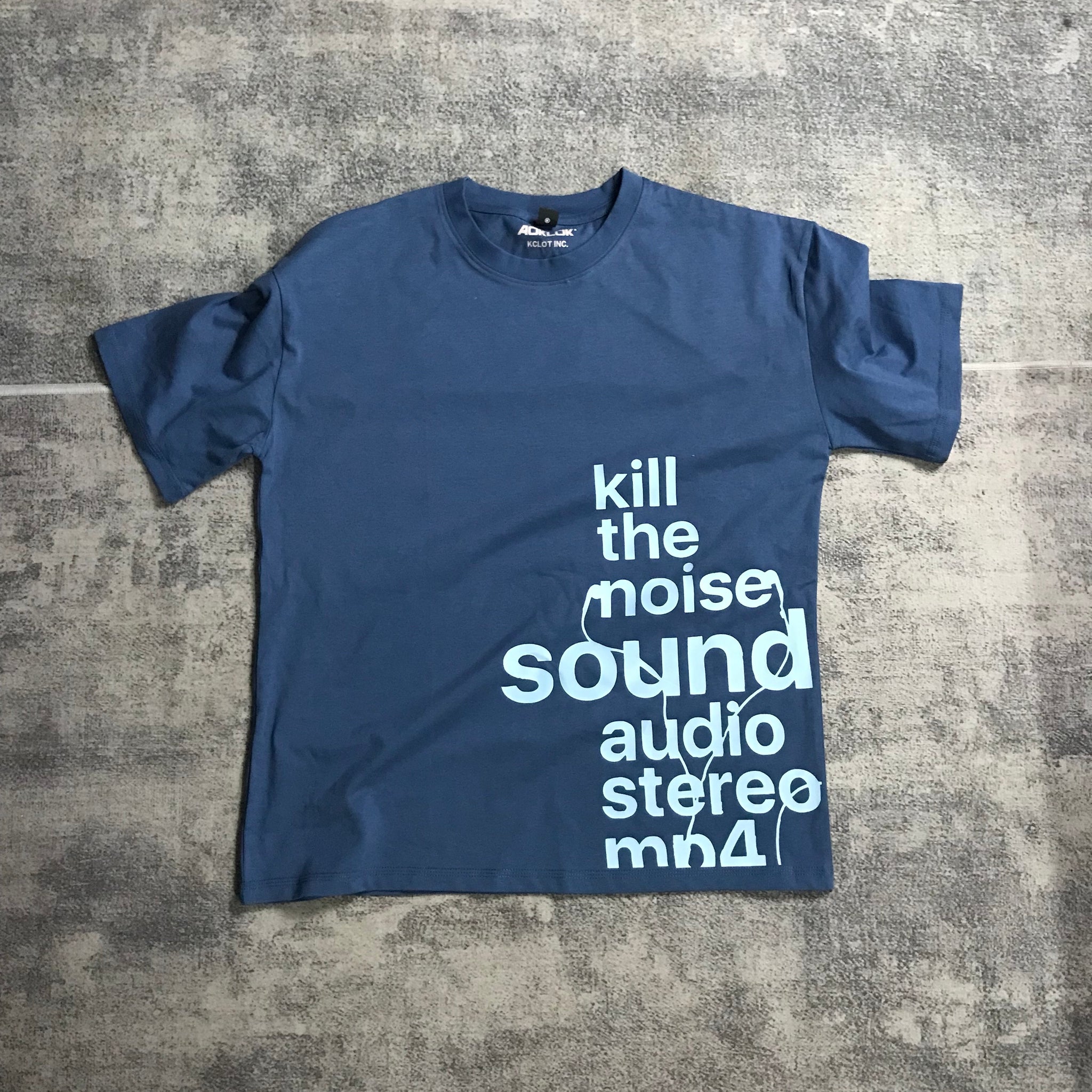 Unseen Echoes Melancholy Trend Letters Earphone Retro T-shirt