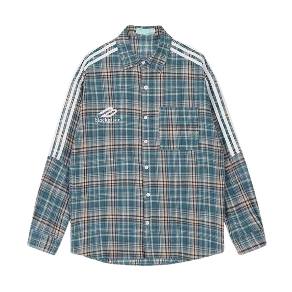 Sports Raglan Plaid Shirt