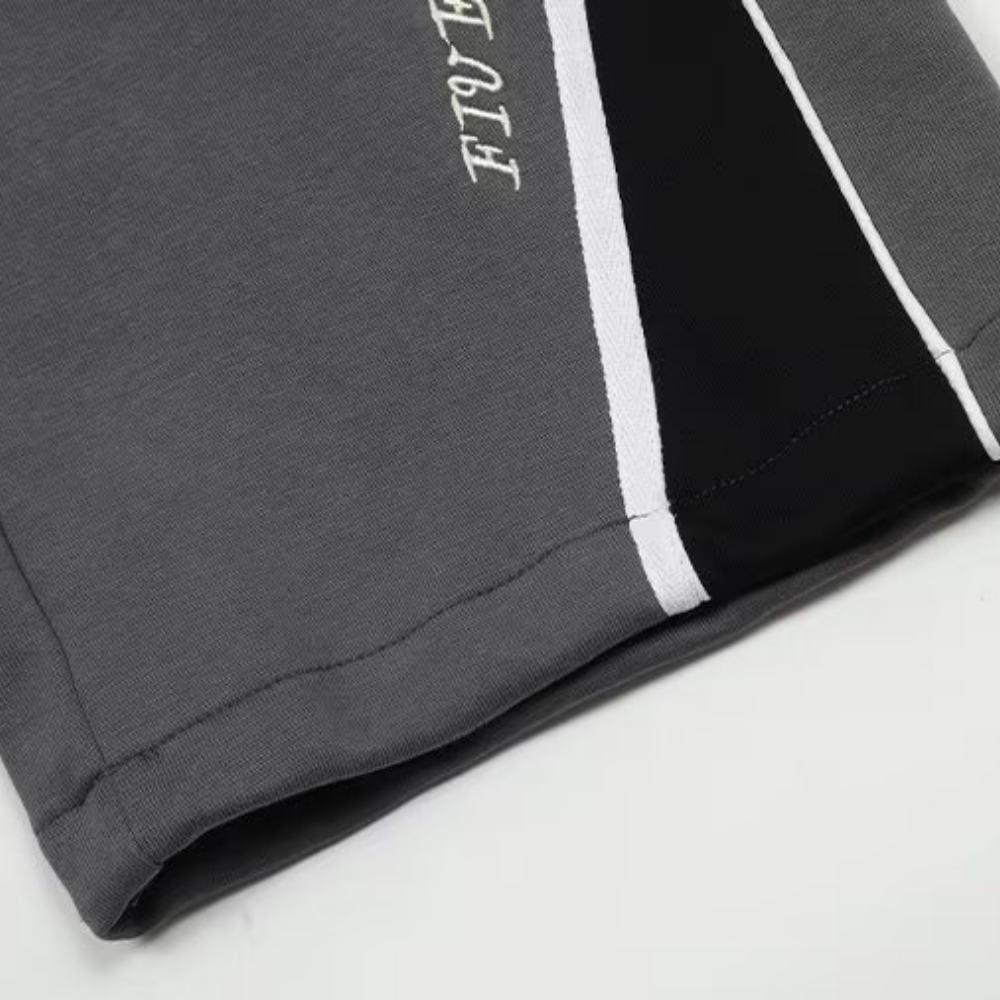 Women's Japanese Patchwork Straight-leg Sweatpants