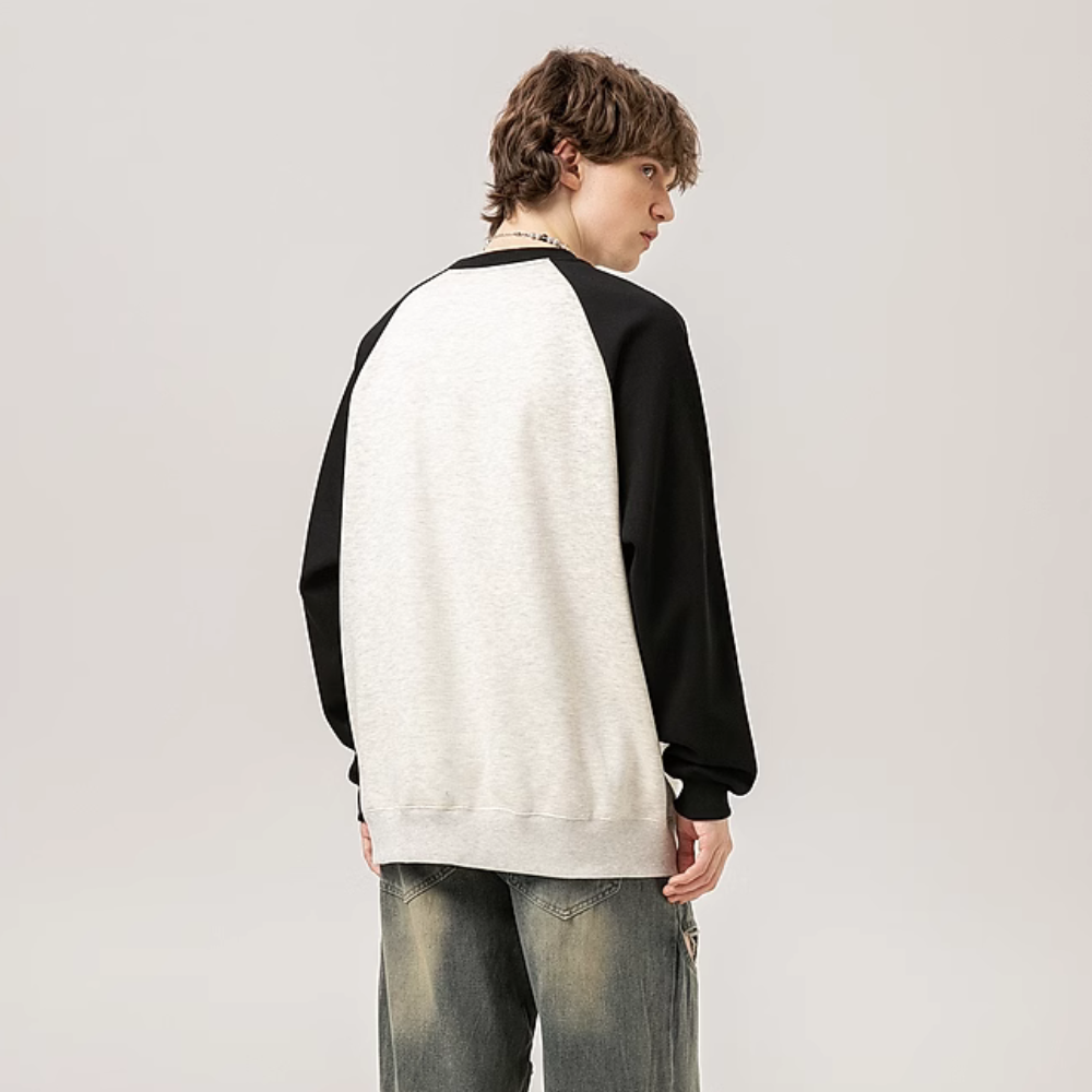 Solid Color Raglan Sweatshirt