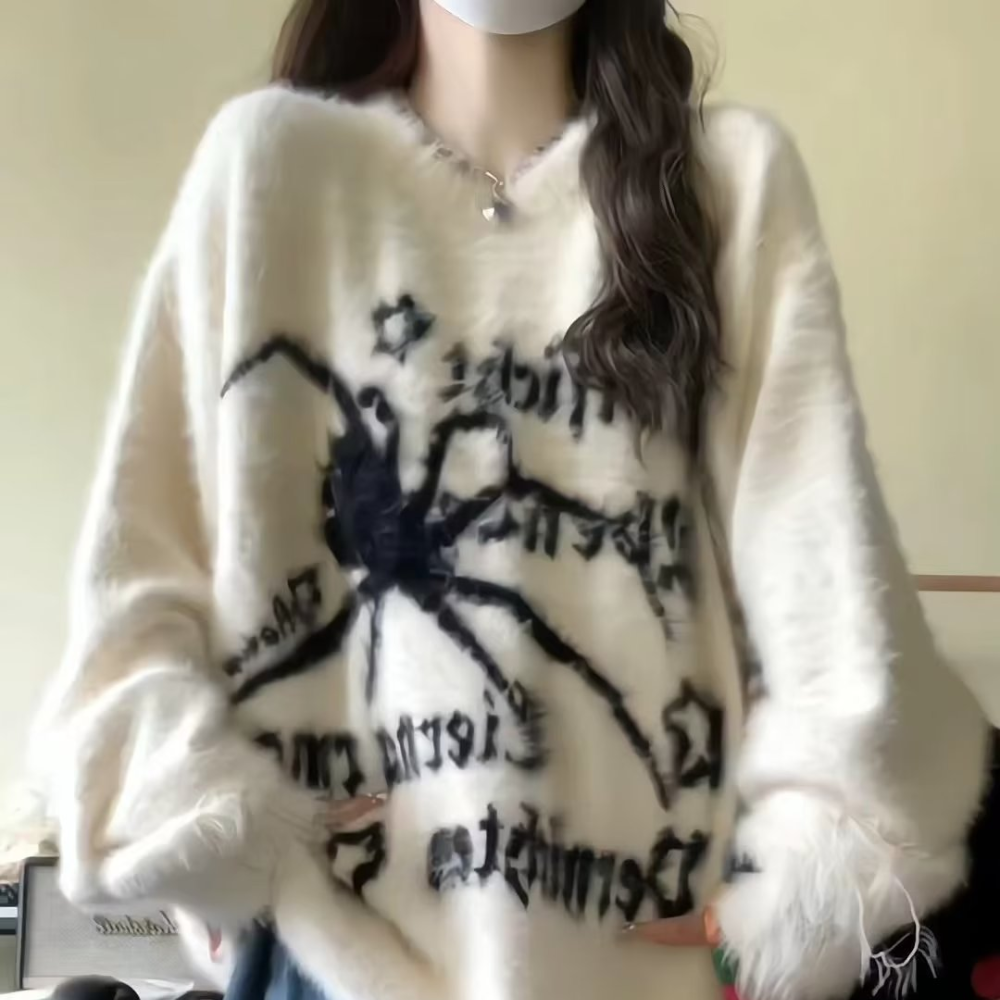 OOC' Vintage Spider Crewneck Knit Sweater