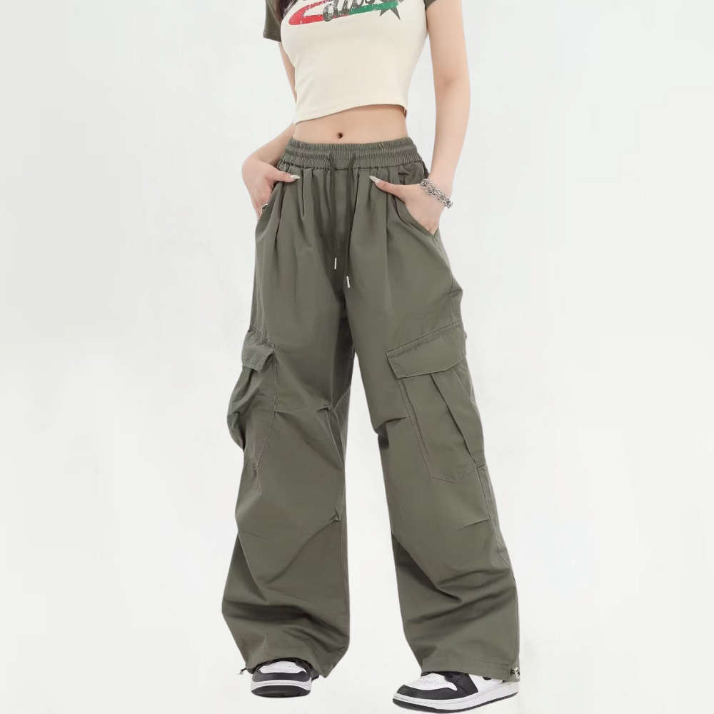 Couple's Cool Pleated Cargo Pants
