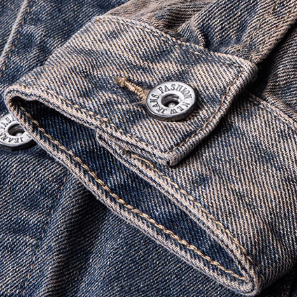 Old School Distressed Denim Jacket