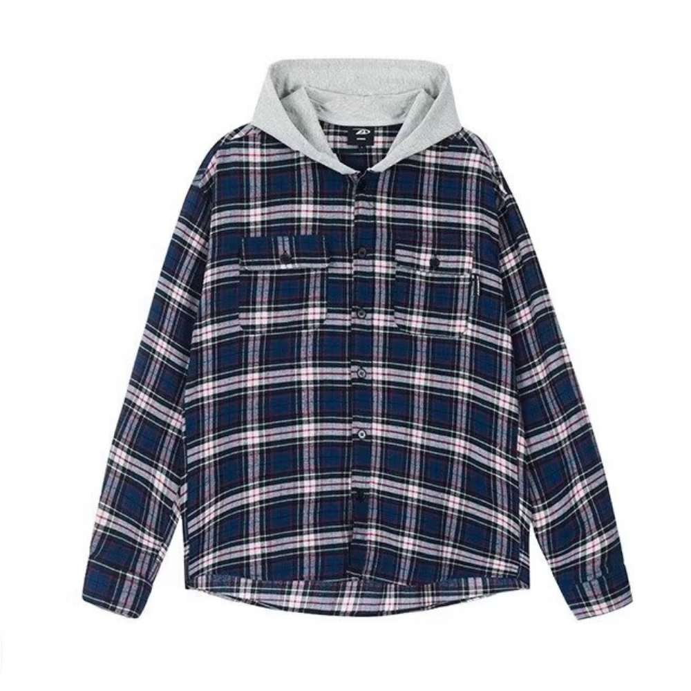 Street Check Hooded Shirt