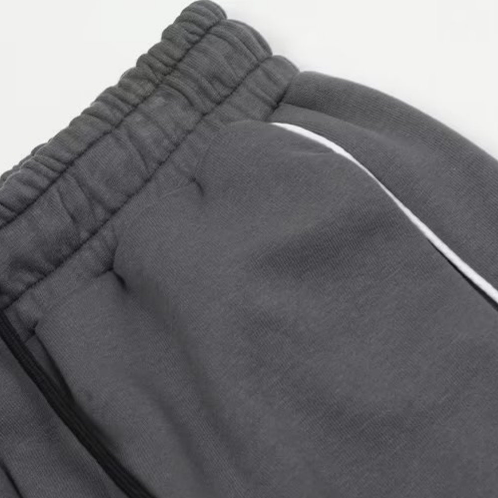 Women's Japanese Patchwork Straight-leg Sweatpants