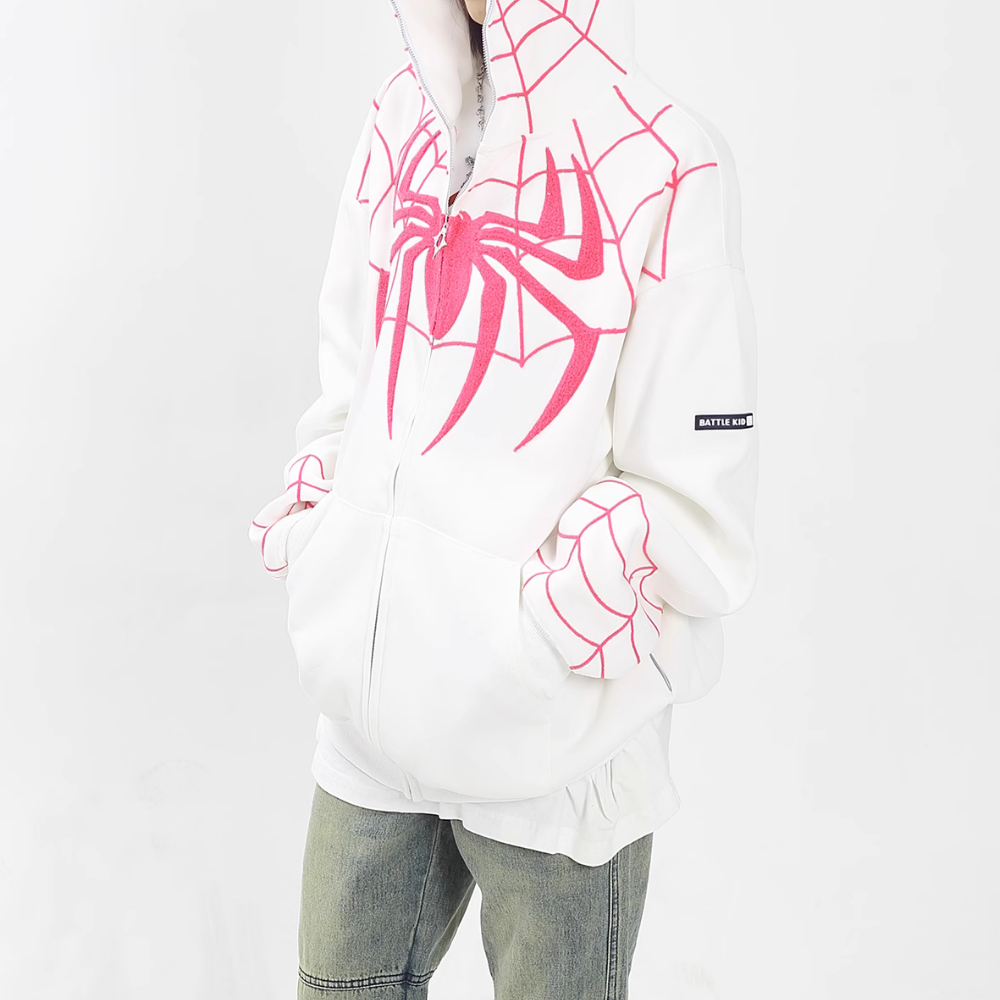 🔥High Street Spider Jacquard Hoodie