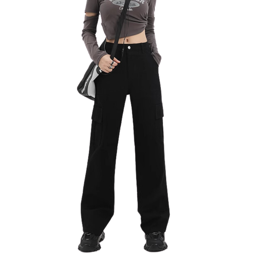 Women's Simple Straight Cargo Pants
