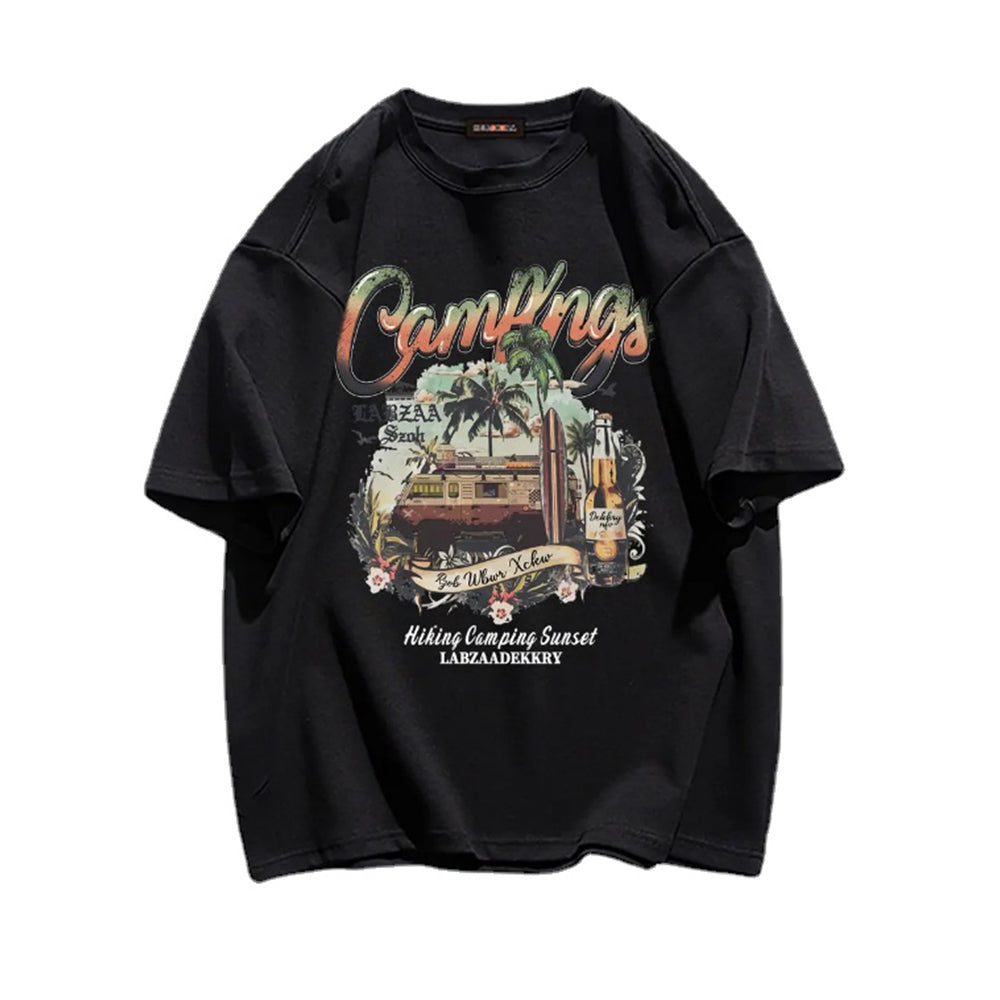 Vintage Landscape Print T-shirt