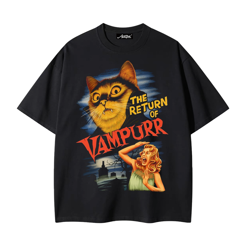 Vintage Vampire Cat T-Shirt