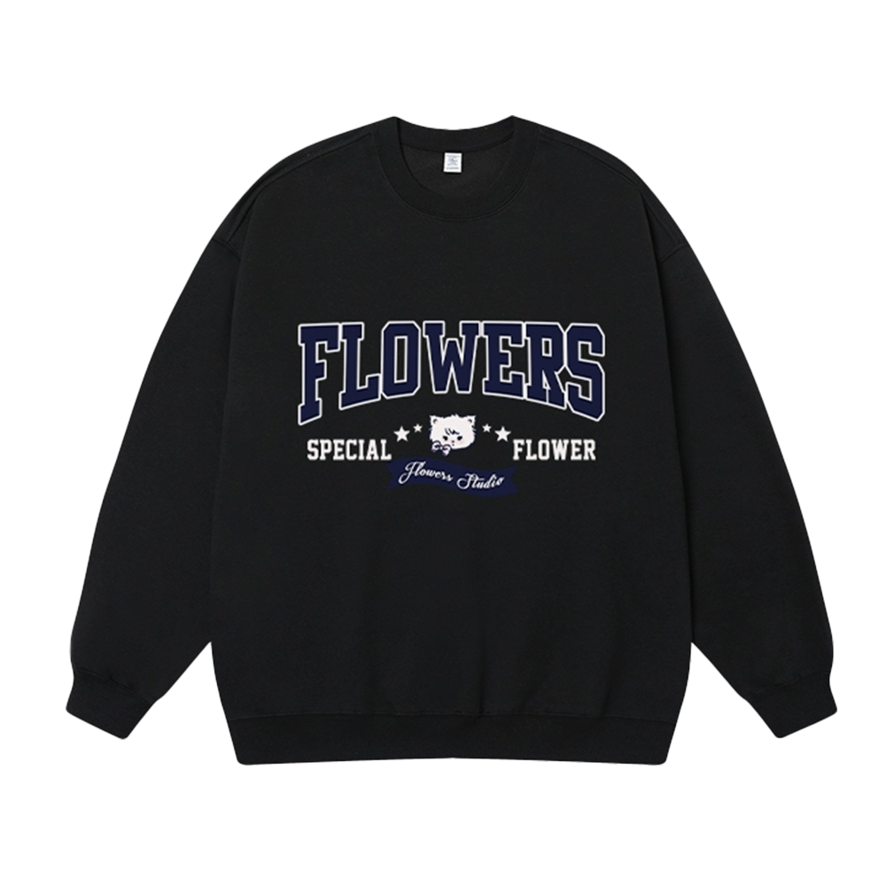 Casual Flowers Bear Sweatshirt