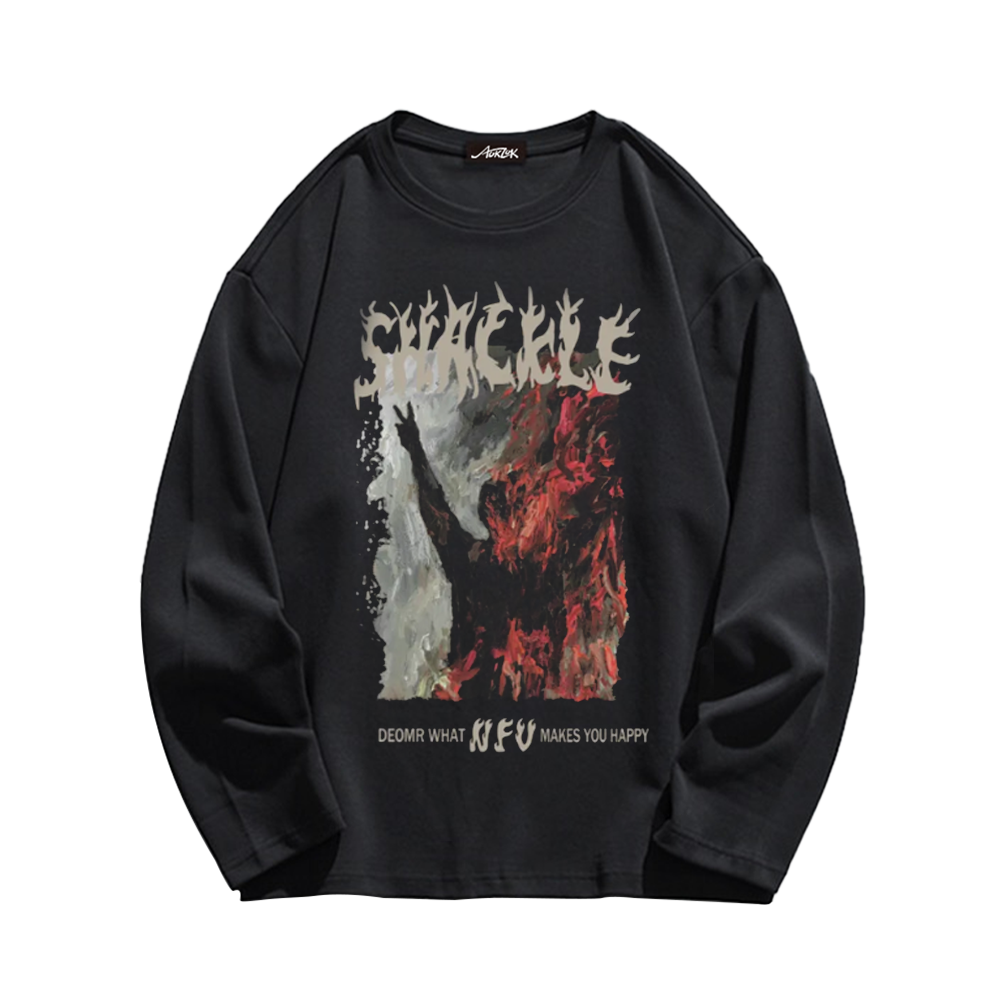 High Street Bold Graphic T-Shirt Long Sleeve Shirt