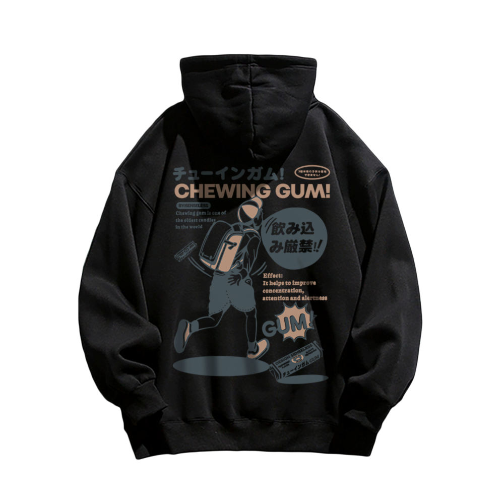 Japanese Retro Manga Print Hoodie