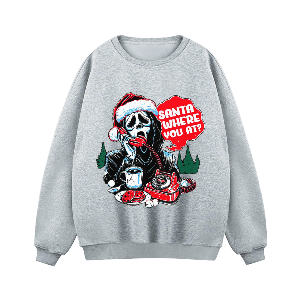 Retro Skeleton Christmas Calling Sweatshirt