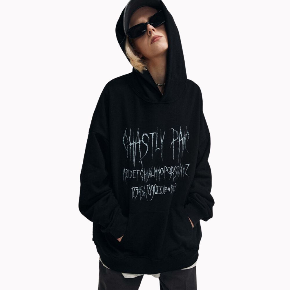 Hip-Hop Letter Print Hoodie
