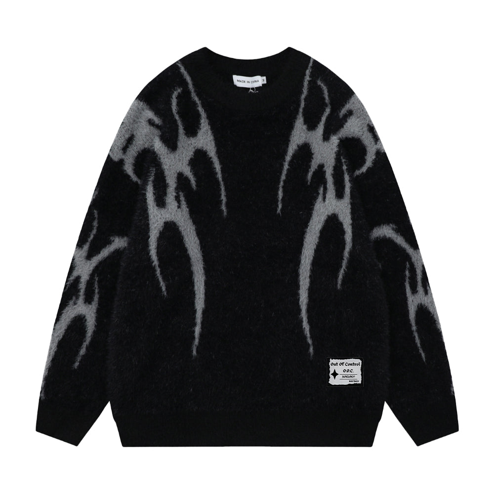 OOC' High Street Devil Pattern Jacquard Sweater