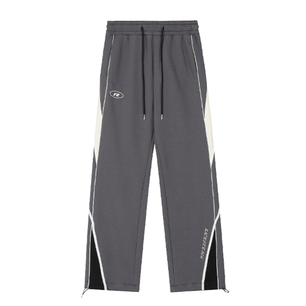 Women's Japanese Patchwork Straight-leg Sweatpants