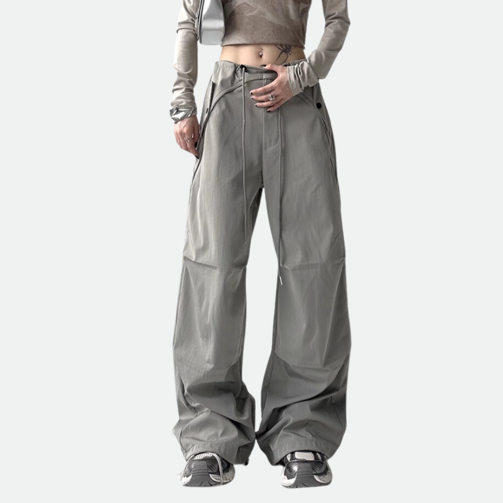 Women's Solid Color Paratrooper Cargo Pants